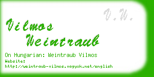 vilmos weintraub business card